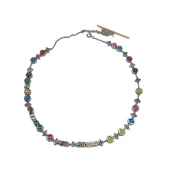 Ожерелье Louis Vuitton Multicolor Logo Symbols "Silver"