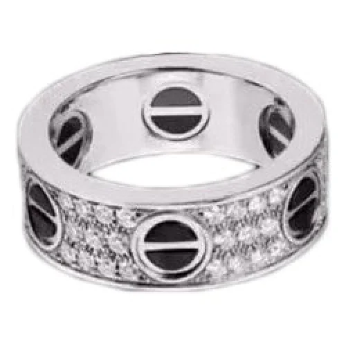 Кольцо Cartier Round Rhinestones Along "Silver"