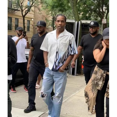 Рубашка Prada Short Sleeve Black Fire "White" фото № 8