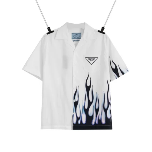 Рубашка Prada Short Sleeve Black Fire "White"