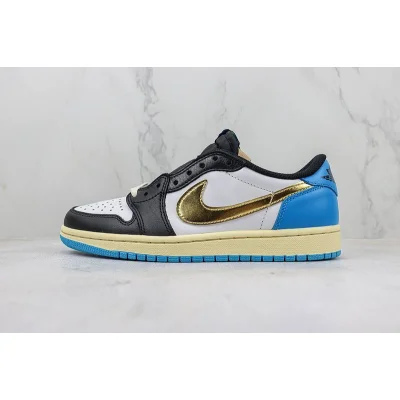 Air Jordan 1 Retro Low "Black/Dark Powder/Blue" фото № 2