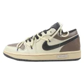 Air Jordan 1 Custom "White/Brown"