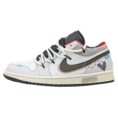 Air Jordan 1 Low "Chocolate Brown/Grey/White Lacing"