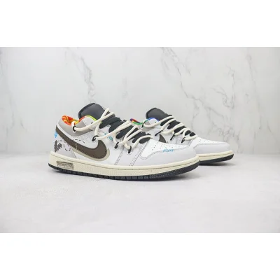 Air Jordan 1 Low "Chocolate Brown/Grey/White Lacing" фото № 6