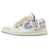 Air Jordan 1 Low "Vintage Grey/White/Double Lacing"