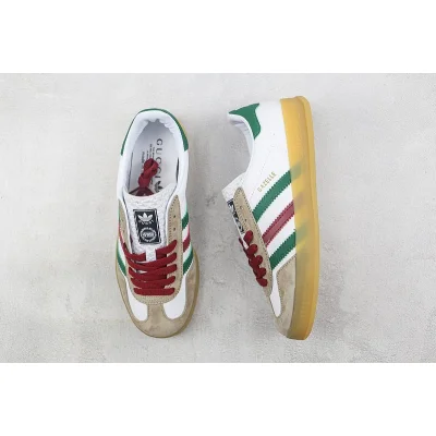 Adidas x Gucci Gazelle "White/Green/Beige" фото № 6