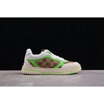 Gucci Re-Web Sneaker "GG Canvas – Beige Green" фото № 2