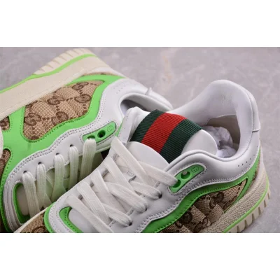 Gucci Re-Web Sneaker "GG Canvas – Beige Green" фото № 7