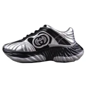 Gucci Ripple Trainer "Black Silver"