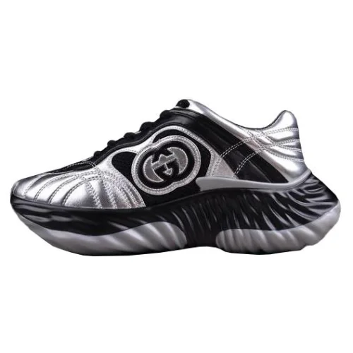 Gucci Ripple Trainer "Black Silver"