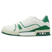 Louis Vuitton LV Trainer 2021 Low "White Green/Signature Gold"