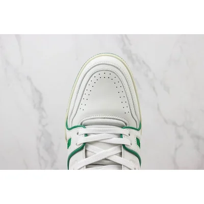 Louis Vuitton LV Trainer 2021 Low "White Green/Signature Gold" фото № 3