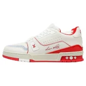 Louis Vuitton LV Trainer 2021 Low "Signature Red/White"