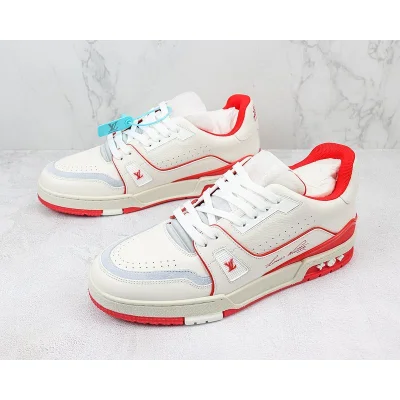 Louis Vuitton LV Trainer 2021 Low "Signature Red/White" фото № 5