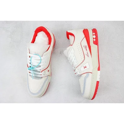 Louis Vuitton LV Trainer 2021 Low "Signature Red/White" фото № 6