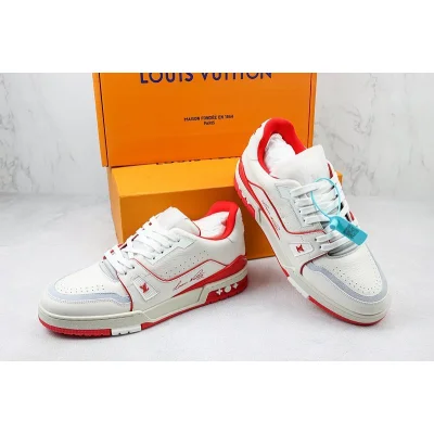 Louis Vuitton LV Trainer 2021 Low "Signature Red/White" фото № 7