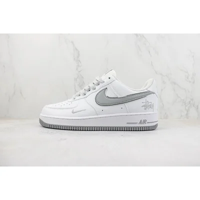 Stussy x Nike Air Force 1 Low "White/Silver Grey" фото № 2