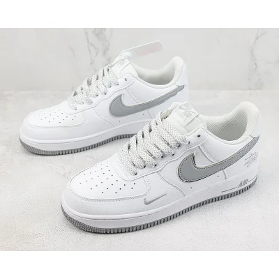 Stussy x Nike Air Force 1 Low "White/Silver Grey" фото № 5