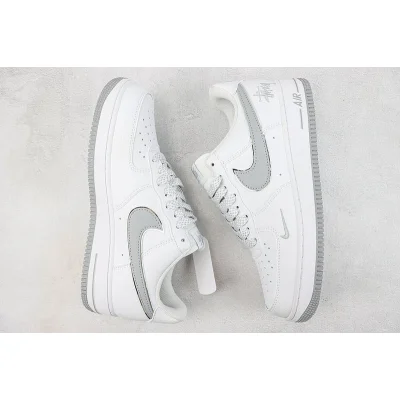 Stussy x Nike Air Force 1 Low "White/Silver Grey" фото № 6