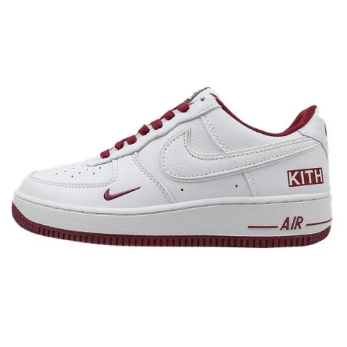 Kith x Nike Air Force 1 Low "White/Burugundy"