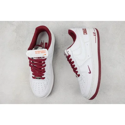 Kith x Nike Air Force 1 Low "White/Burugundy" фото № 7