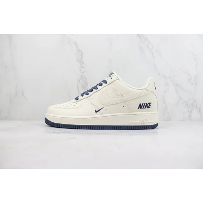 Nike Air Force 1 Low "Off White/Navy Blue Logo" фото № 2