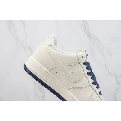 Nike Air Force 1 Low "Off White/Navy Blue Logo" фото № 3