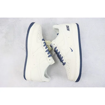 Nike Air Force 1 Low "Off White/Navy Blue Logo" фото № 7