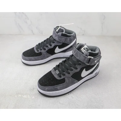 Nike Air Force 1 Mid "Black/Grey/White" фото № 5