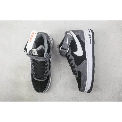 Nike Air Force 1 Mid "Black/Grey/White" фото № 6