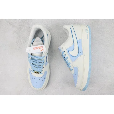 Nike Air Force 1 Low "White/Blue/Gold" фото № 7