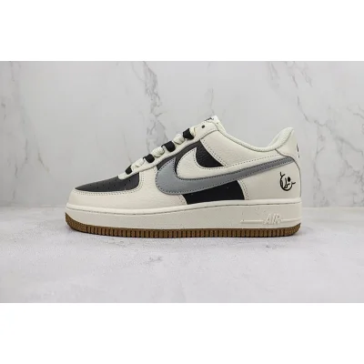 Nike Air Force 1 Low "Double Swoosh/Beige/Black/Grey" фото № 2