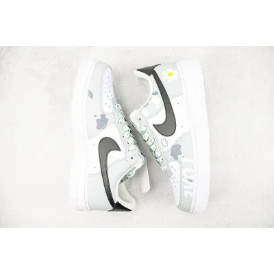 Nike Air Force 1 Low "Love and Flowers White/Grey/Black" фото № 7