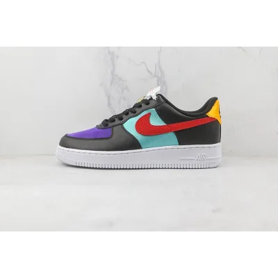 Nike Air Force 1 Low "Black/Red/Washed Teal" фото № 2