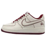 Stussy x Nike Air Force 1 Low "White Chocolate/Burugundy"