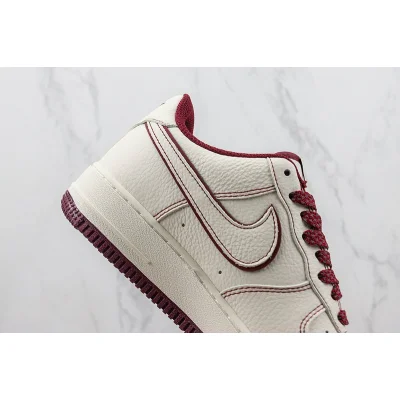 Stussy x Nike Air Force 1 Low "White Chocolate/Burugundy" фото № 3