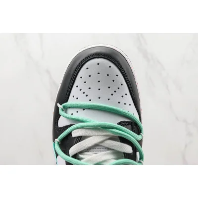 Nike Dunk Low Multi Swoosh "White/Black/Aqua" фото № 3