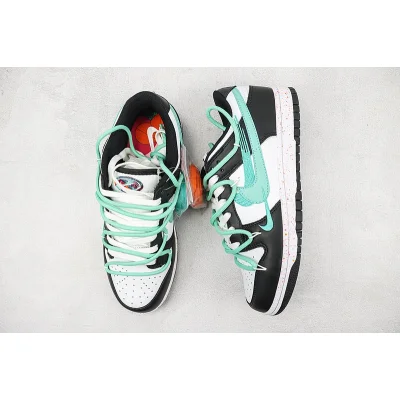 Nike Dunk Low Multi Swoosh "White/Black/Aqua" фото № 6
