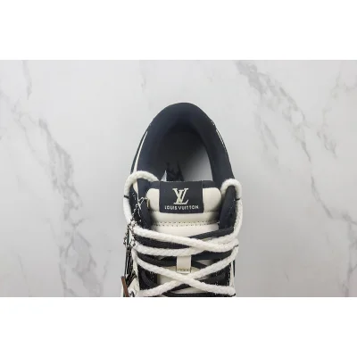 Louis Vuitton x Nike Dunk Low "Core Black/White/Double Lacing" фото № 5