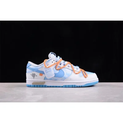 Nike Dunk Low Retro "Platinum/Blue Sky/Orange" фото № 6