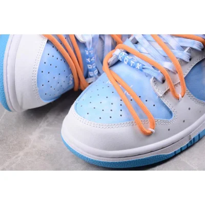 Nike Dunk Low Retro "Platinum/Blue Sky/Orange" фото № 3