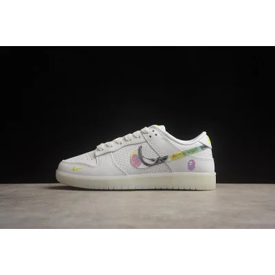 BAPE x Nike Dunk Low "White Multi" фото № 7