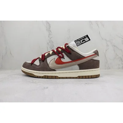 Nike Dunk Low SE 85 Double Swoosh "Brown/Red" фото № 2