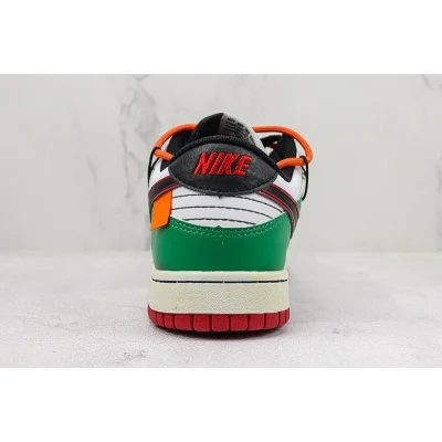 Nike Dunk Low "Green/White/Black/Red/Orange" фото № 8