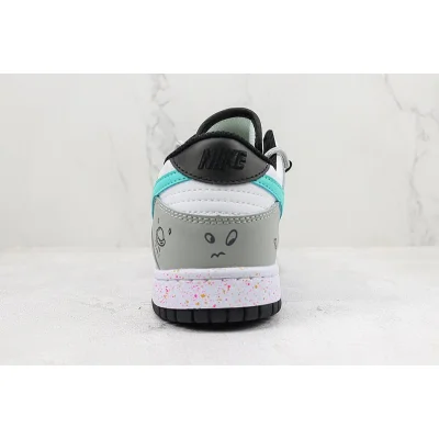 Nike Dunk Low Multi Swoosh "White/Grey/Yellow/Turquoise/Red" фото № 8