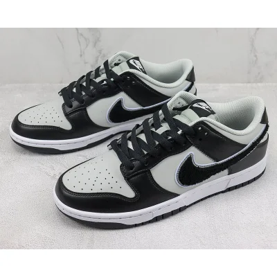 Nike Dunk Low "Chenille Swoosh Black/Grey" фото № 5