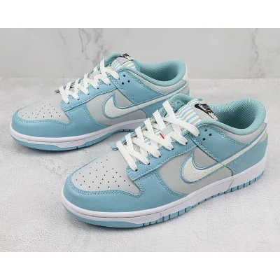 Nike Dunk Low "Fleece Swoosh/Light Blue" фото № 5