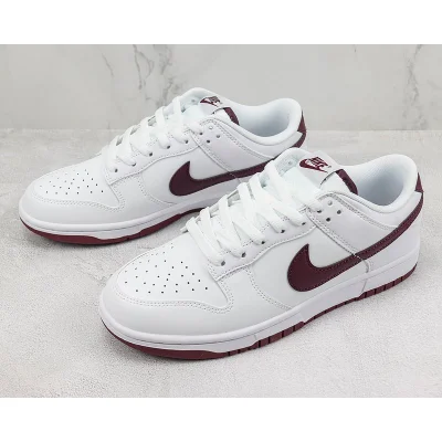 Nike Dunk Low Retro "White/Night Maroon" фото № 5