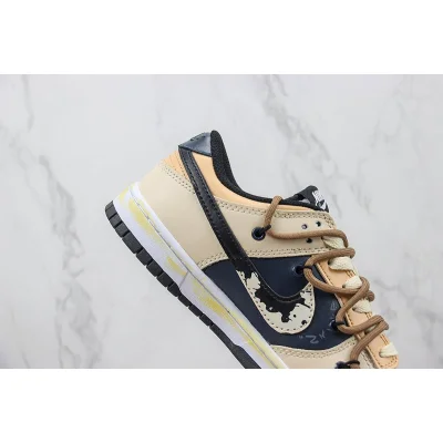 Stussy x Nike Dunk Low "Beige/Black/Navy Blue" фото № 3