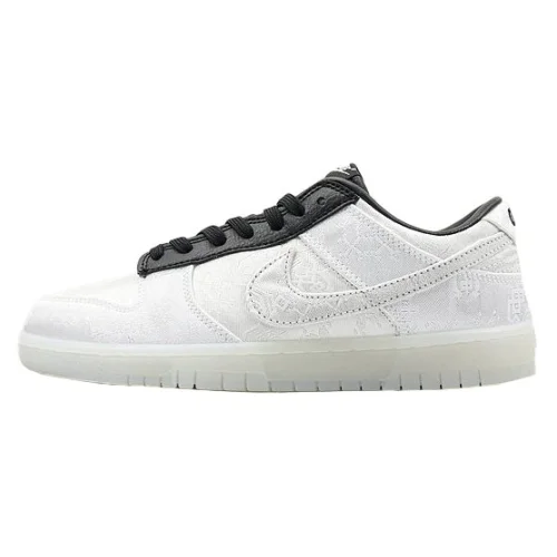 CLOT x Fragment x Nike Dunk Low "White/Black"